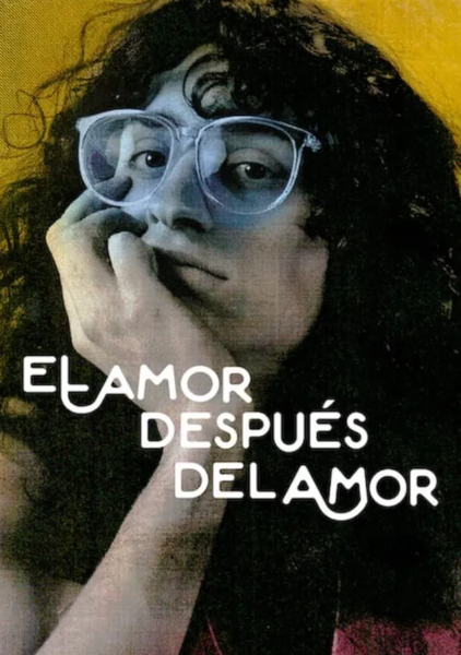 Poster da série El amor después del amor com a imagem do ator que representa Fito Paez e o título da obra